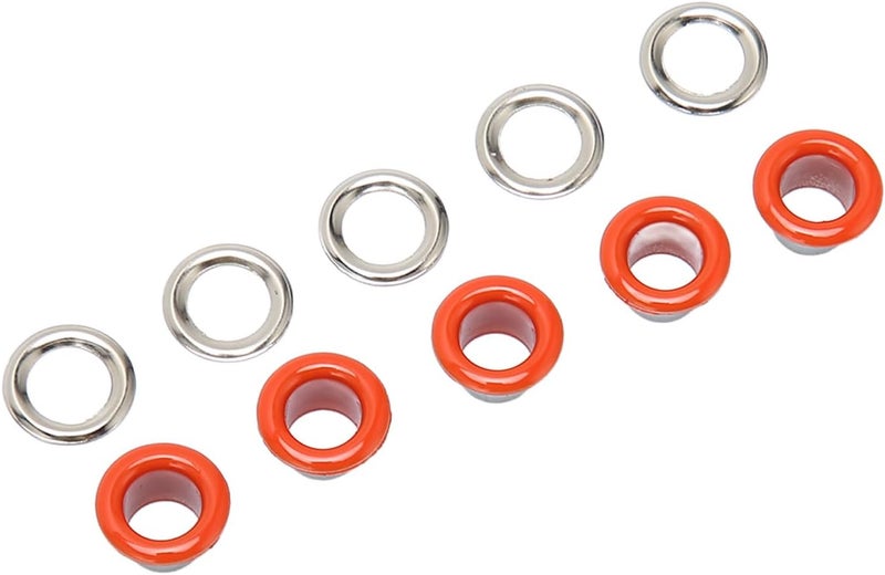 500 Sets Grommet Kit, 6mm Round Copper Eyelets with Washers, Bright Color Multi Purpose Grommet Set for Leather Clothes Repair Decoration DIY Craft Projects (Orange) - Image 4