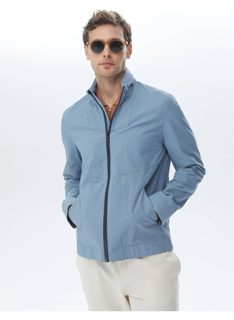 Kip Blue Woven Coat
