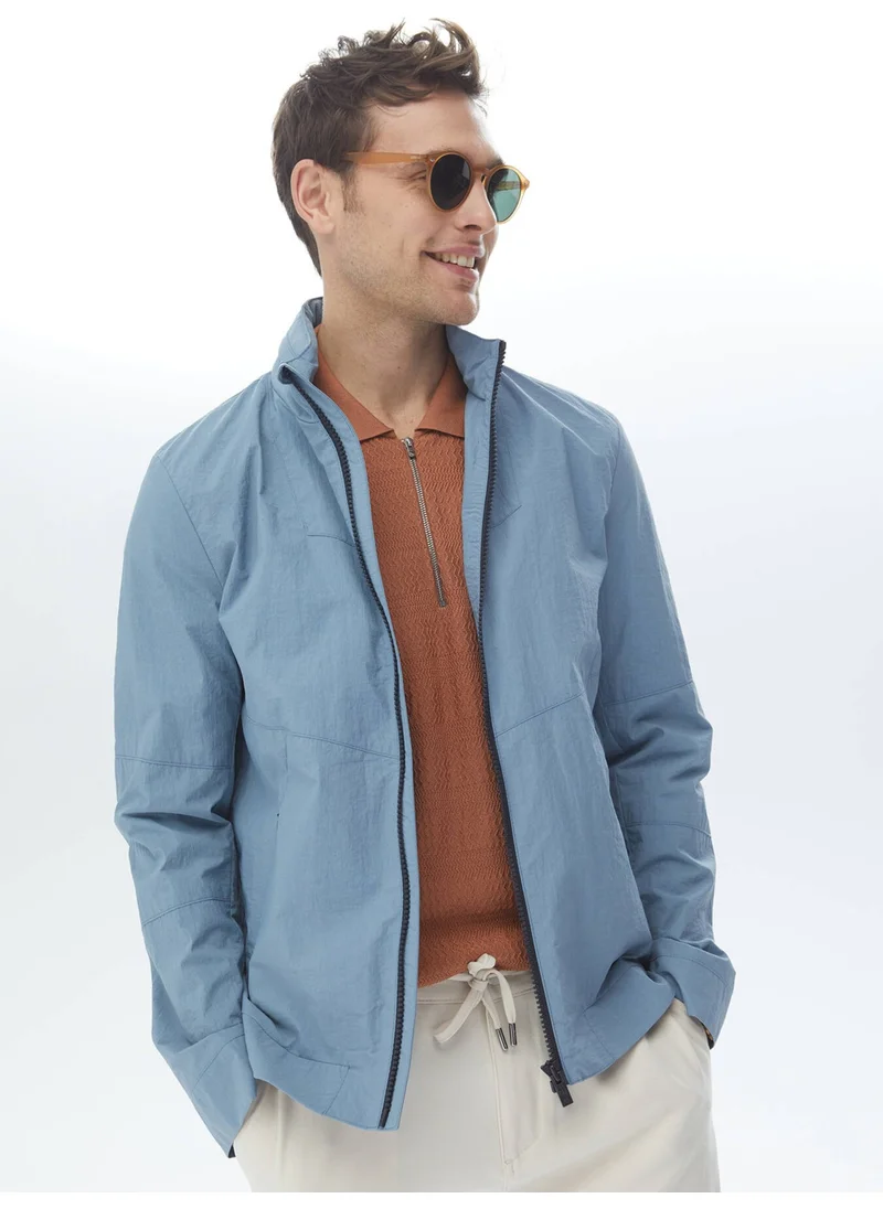 Kip Blue Woven Coat