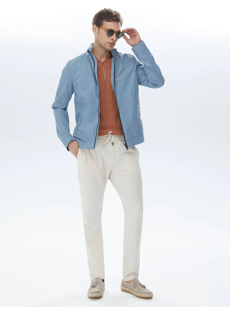 Kip Blue Woven Coat