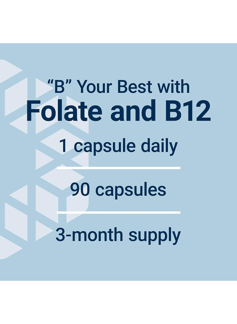 Life Extension Folate And Vitamin B12 90 Vegetarian Capsules - Image 4