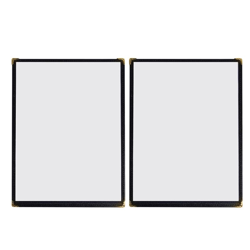 A4 PVC Waterproof Menu Covers 2PCS Protective Holders For Restaurant Bar Cafe - Image 2