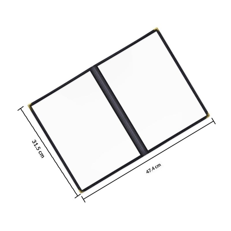 A4 PVC Waterproof Menu Covers 2PCS Protective Holders For Restaurant Bar Cafe - Image 3