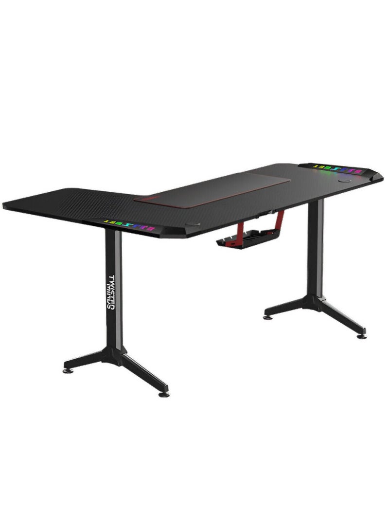 تويستد مايند Twisted Minds Warrior L Shaped Right Gaming Desk , Black | TM-Y-RB-RGB  - Image 4