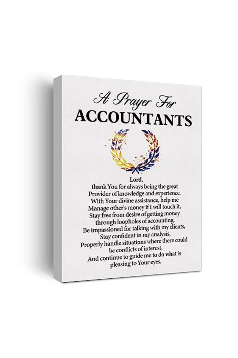 Hijie Accountant's Prayer Quote Poster Canvas Wall Art for Office Home Decor - Image 2