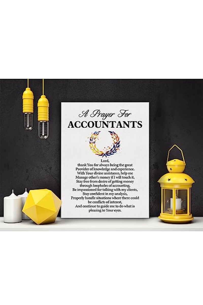 Hijie Accountant's Prayer Quote Poster Canvas Wall Art for Office Home Decor - Image 5