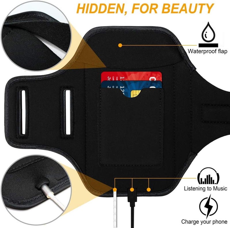 RUNBACH Running Armband for Google Pixel 8/7/6/6 Pro/5a/4XL/3a XL/3 XL, Running Exercise Case with Card Slot for Pixel (Black) - Image 5