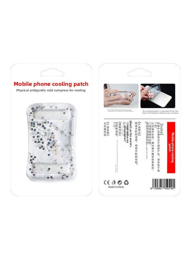 Loquat Mobile Phone Cooling Heat Dissipation Artifact Summer Essential Cold Cooling Artifact Game Live Mobile Phone Cooling Sticker Heat Dissipation Sticker-Colour:Silver - Pack Of Two  - Image 1