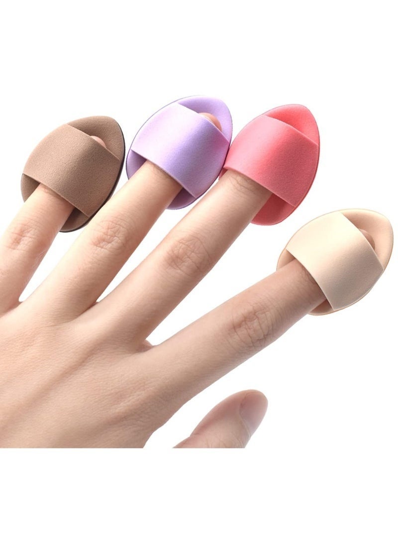 KIKI Finger Puff 4 Pcs Mini Triangle Makeup Puff for women Super Soft Beauty Makeup Tools Suitable for Loose and Body Powder