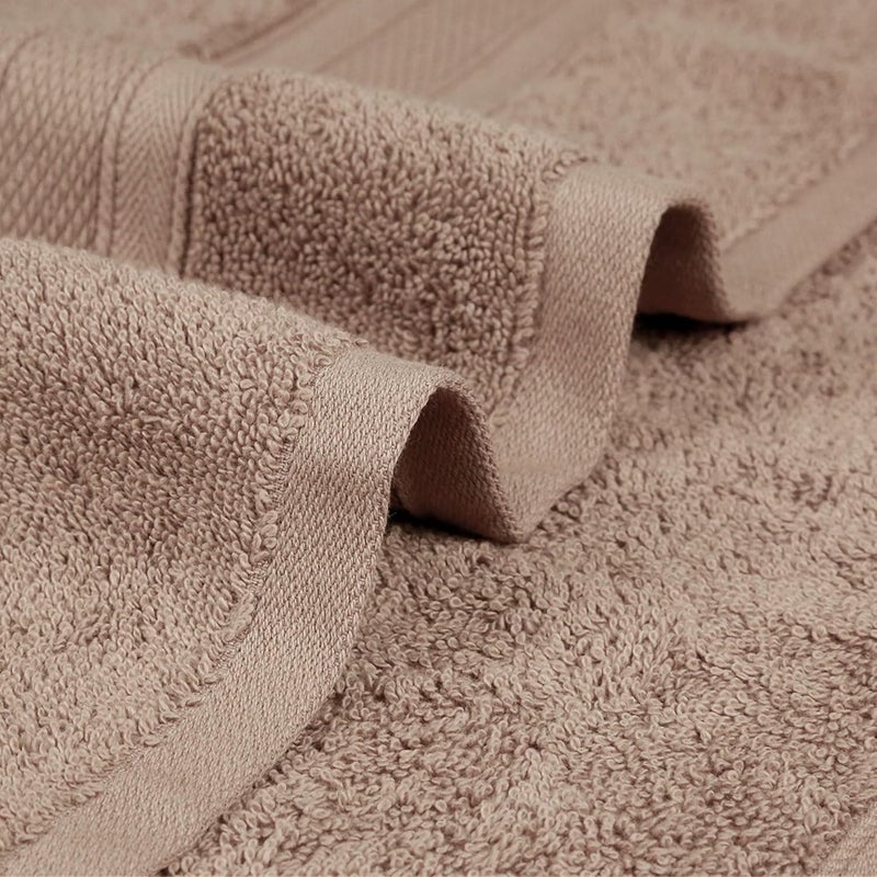 Trident Soft Comfort Air Rich 100 Cotton Towels for Bath 500 GSM Large Size Bathroom Towels for MenWomen 2 Pc Bath Towel Set 69cm x 137cm Acorn - Image 5