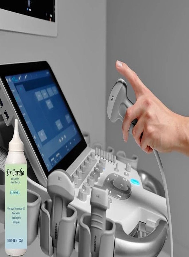 Dr Cardio دكتور كارديو ألتراسونيك | جل تخطيط القلب الكهربائي، معتمد من ISO، تم اختباره ميكروبيولوجيًا، آمن على الجلد للاستخدام مع الموجات فوق الصوتية | EUSG | دوبلر | التصوير بالموجات فوق الصوتية | العلاج الطبيعي، 2 × 500 غرام، شفاف - Image 5
