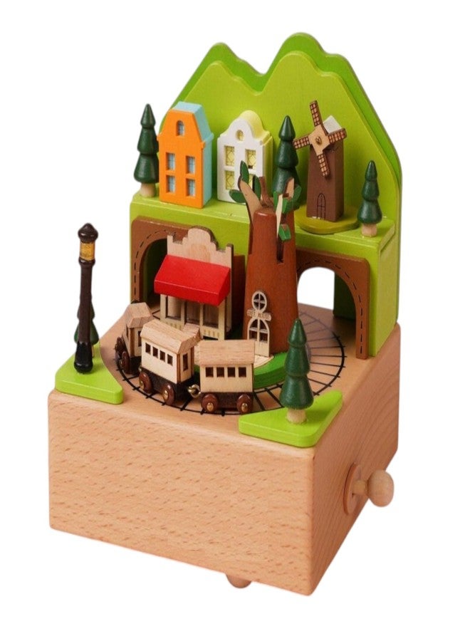 AUGEN Exclusive Music Box Musical Boxes Carousel Children's Boutique Wooden Men and Women Birthday Creative Christmas Valentine's Day Gift Home Decoration (1086F2) - Image 1