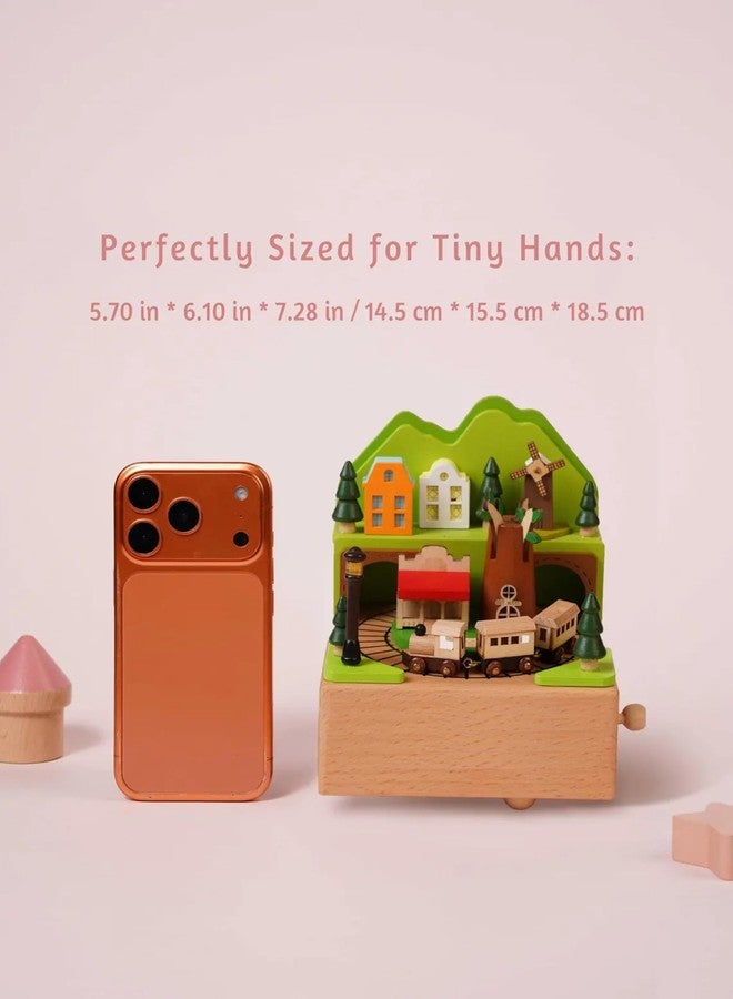 AUGEN Exclusive Music Box Musical Boxes Carousel Children's Boutique Wooden Men and Women Birthday Creative Christmas Valentine's Day Gift Home Decoration (1086F2) - Image 5