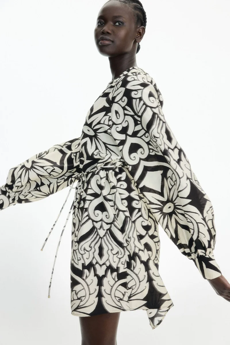 H&M Tie-belt tunic dress