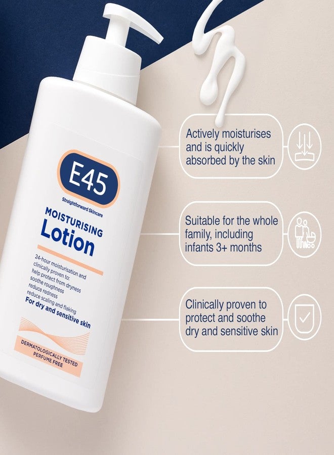 E45 Dermatological Moisturising Lotion, 500 ml, Pack of 5 - Image 4
