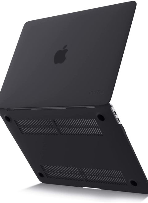 Rubberized Black Hard Case Compatible with MacBook Air 13.6 inch 2025 M4 Chip A3240/2024 M3 Chip A3113/2022 M2 Chip A2681