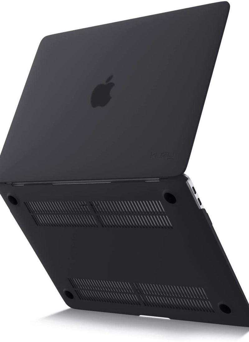 Generic - Rubberized Black Hard Case Compatible with MacBook Air 13.6 inch 2025 M4 Chip A3240/2024 M3 Chip A3113/2022 M2 Chip A2681 - Image 1