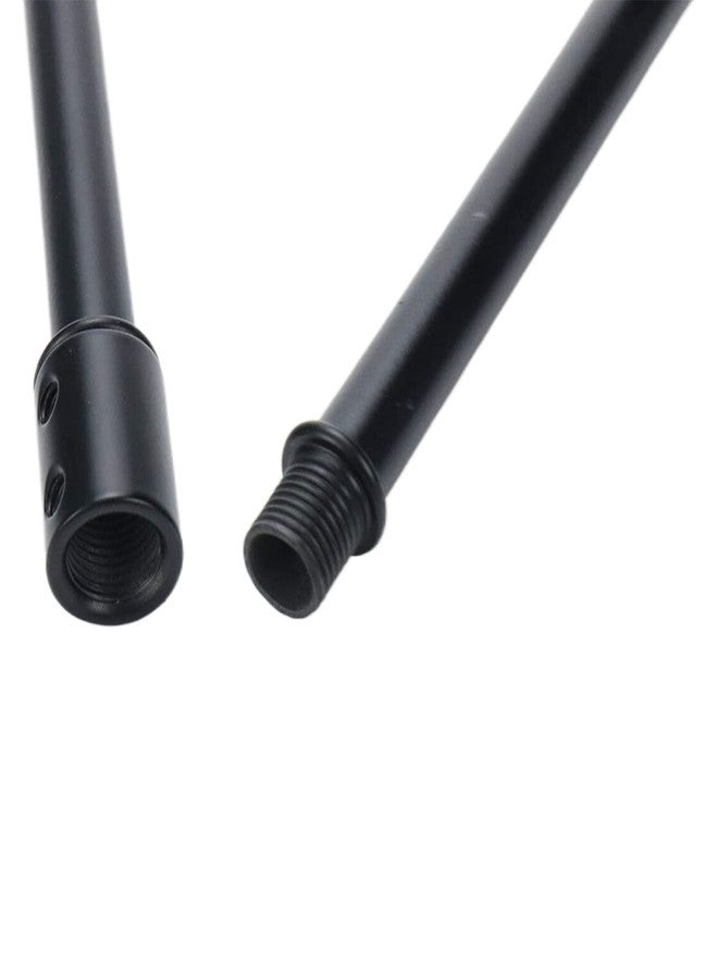 Pastlla 5 Sets M10 Straight Pipe Lamp Stem Kit with Connector Coupling Lamp Rod Hardware Light Fixture Parts Replacement, 11.9" Long，Black - Image 4