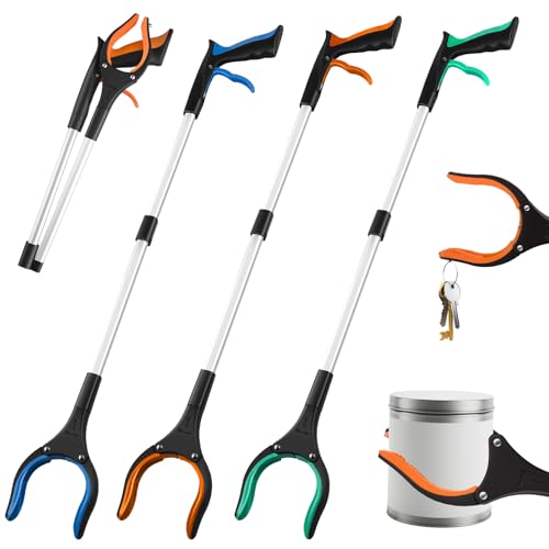 NOEAIKE Grabber Reacher Tool3Pack 32 Foldable Reacher Grabber Pickup Tool with 360 Rotating Jaw Magnetic Tip GarbageTrash Picker Upper GrabberLightweight Grabbers for SeniorsElderly - Image 2