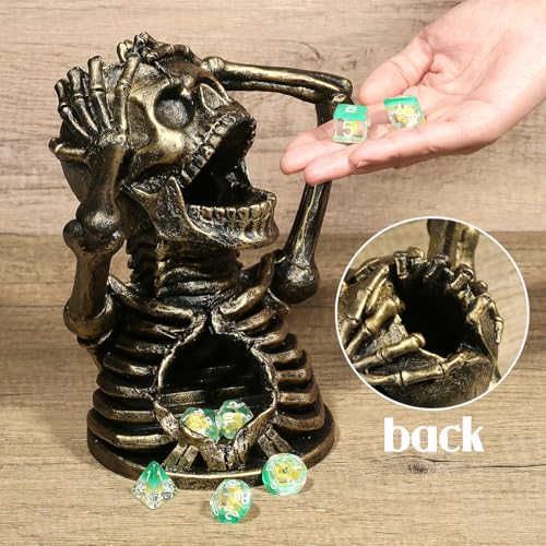 DNDND Skull Dice Tower Coppe DD Dice Rolling Tower for Dungeons and Dragons DND Tabletop Game and RPG Games Copper - Image 5