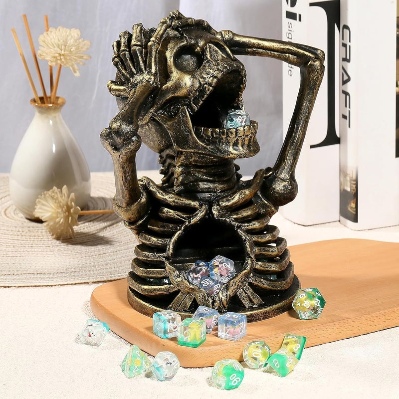 DNDND Skull Dice Tower Coppe DD Dice Rolling Tower for Dungeons and Dragons DND Tabletop Game and RPG Games Copper - Image 3