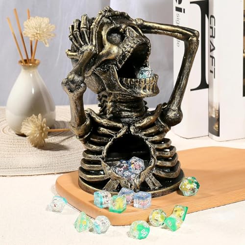 DNDND Skull Dice Tower Coppe DD Dice Rolling Tower for Dungeons and Dragons DND Tabletop Game and RPG Games Copper - Image 1