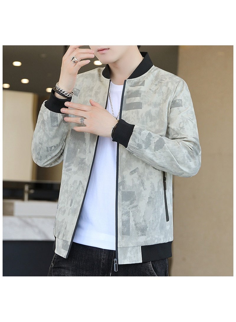Large Size Fashionable Men's Printed Casual Men's Jacket  - Image 1