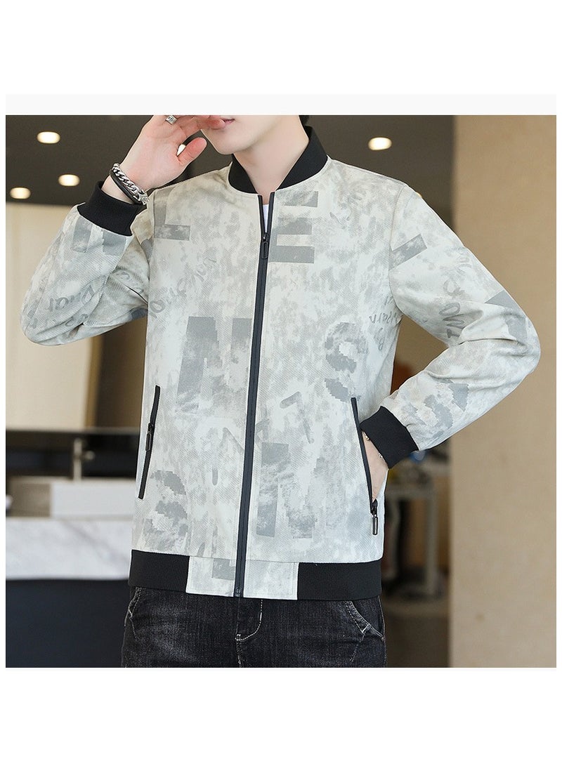 Large Size Fashionable Men's Printed Casual Men's Jacket  - Image 2
