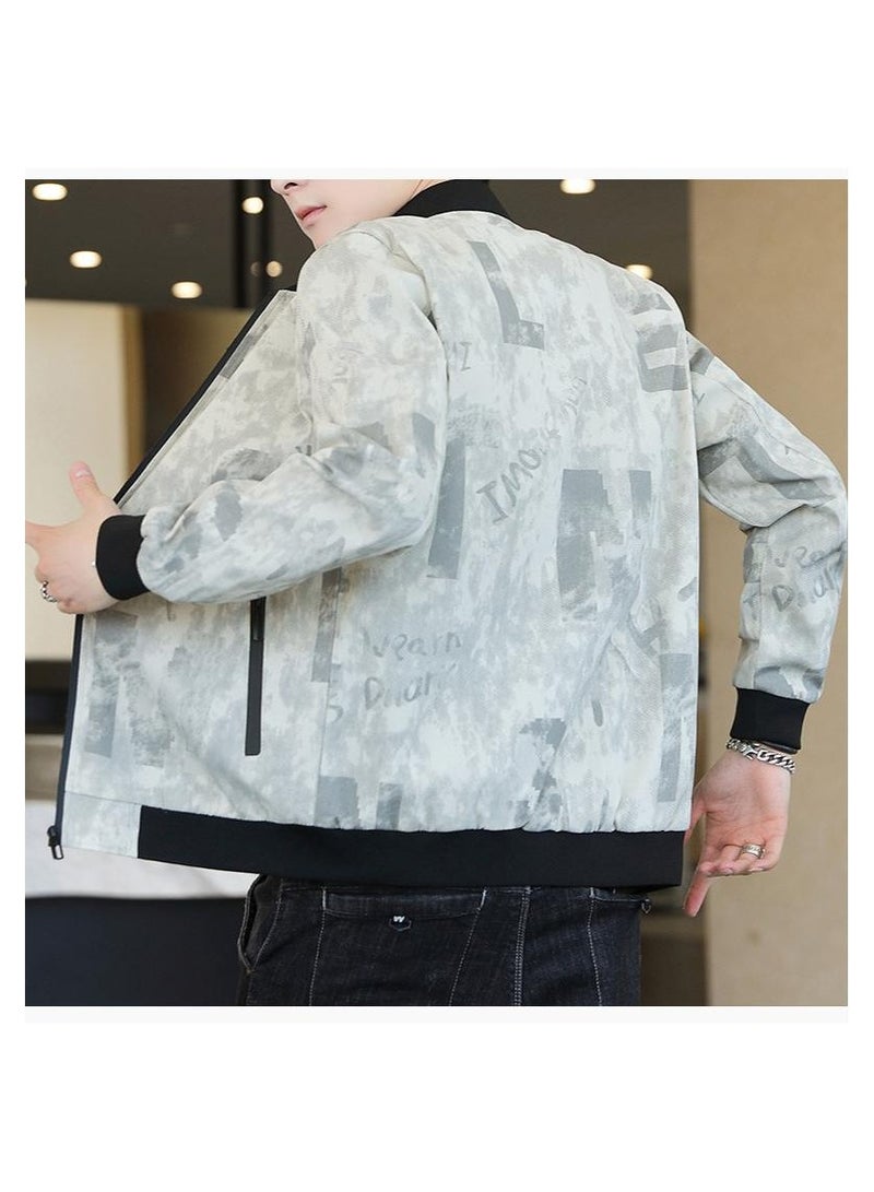 Large Size Fashionable Men's Printed Casual Men's Jacket  - Image 3