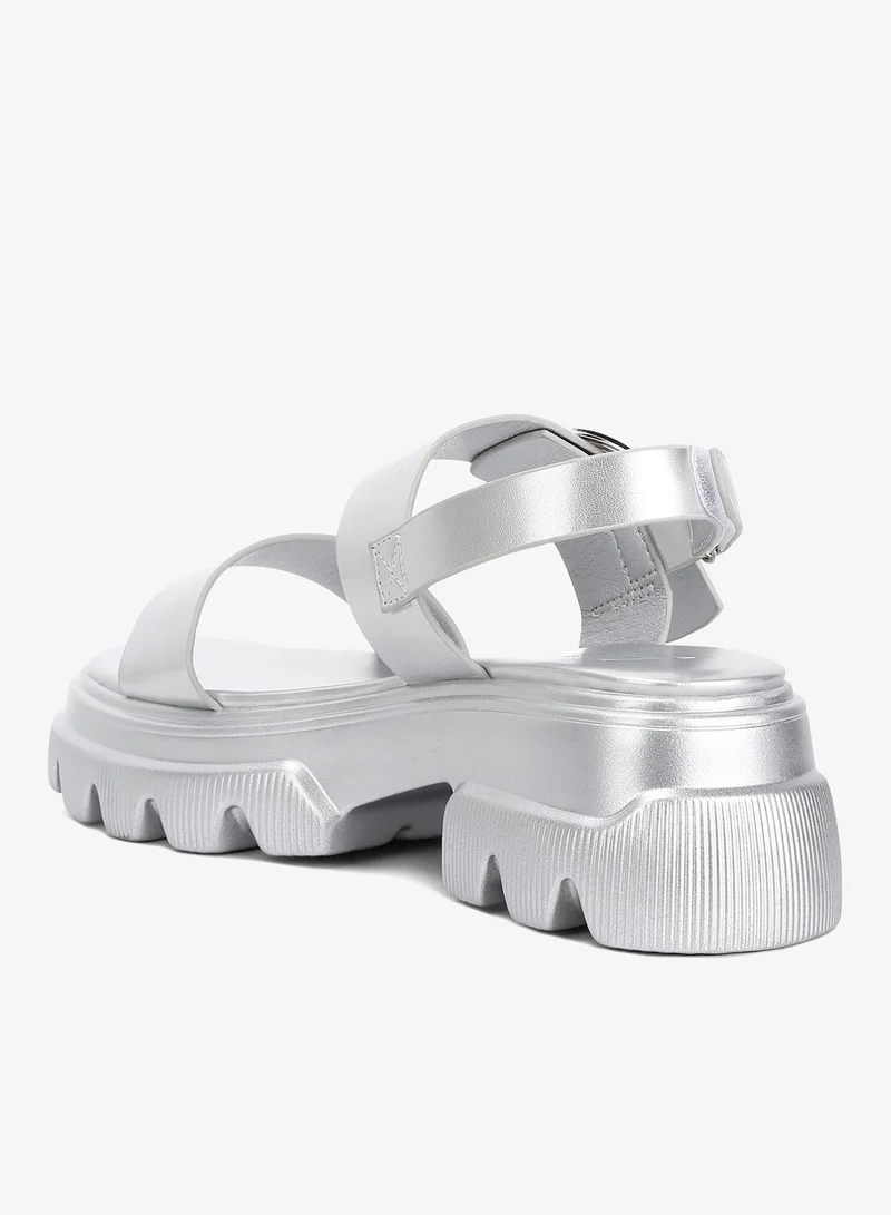 London Rag silver Metallic Chunky Sandals in Silver for Women | Best Price UAE