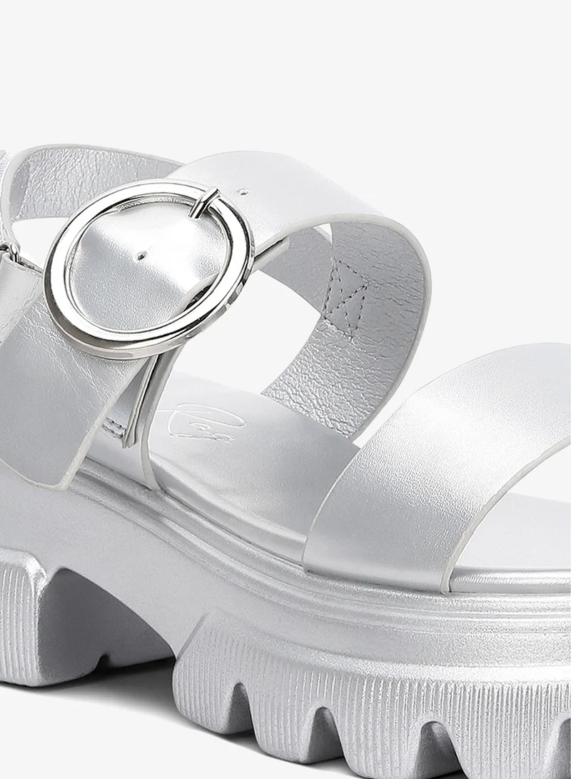 London Rag silver Metallic Chunky Sandals in Silver for Women | Best Price UAE