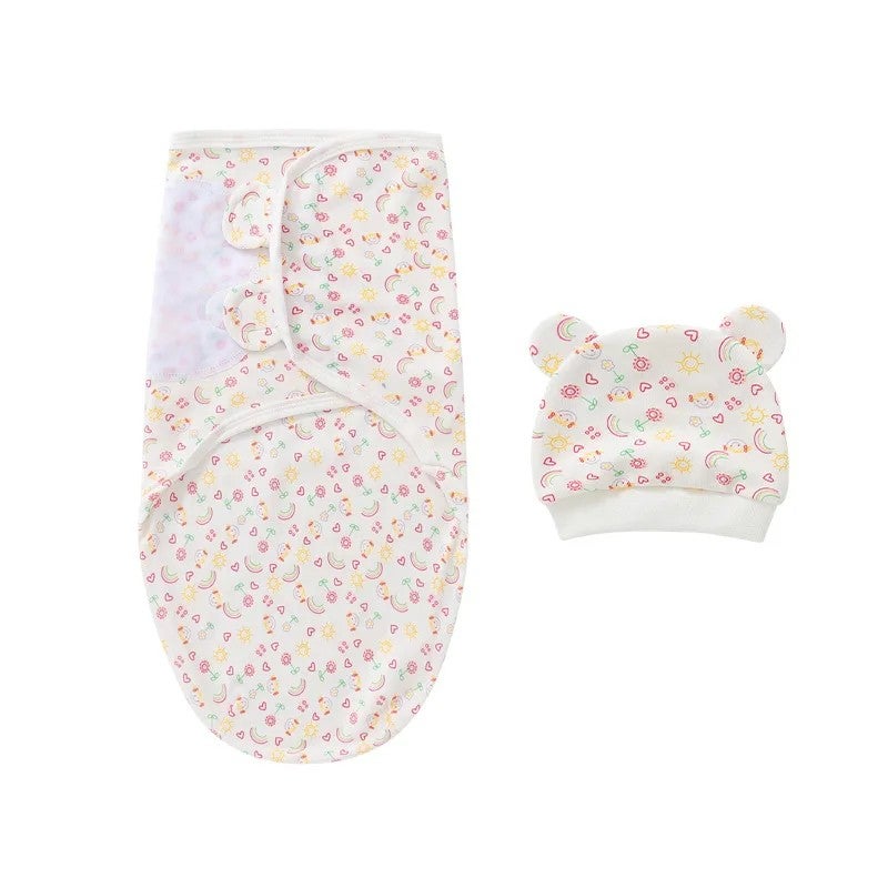 Y&D High Quality Organic Cotton Swaddle Wrap Set - Cute Cartoon Print, Unisex Newborn Infant Swaddlers, Essentials Sleepsack - Image 3