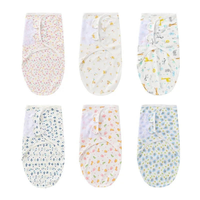 Y&D High Quality Organic Cotton Swaddle Wrap Set - Cute Cartoon Print, Unisex Newborn Infant Swaddlers, Essentials Sleepsack - Image 5