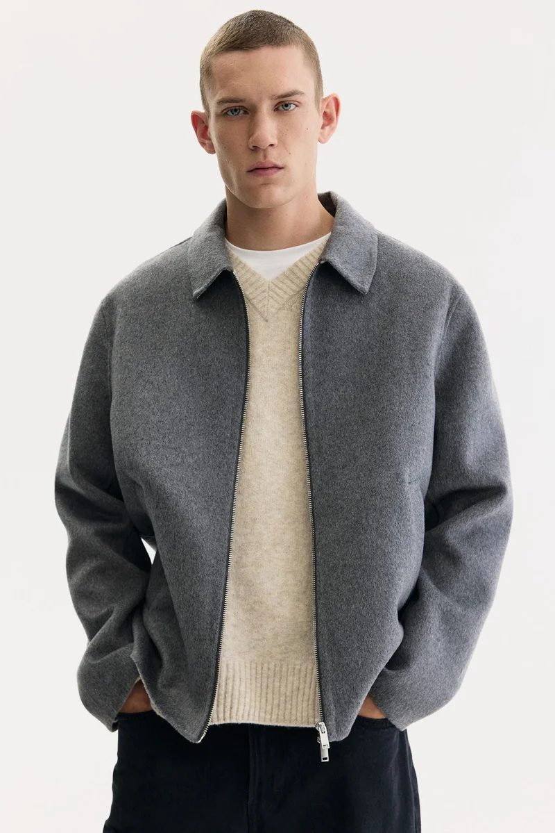 H&M Regular-fit Wool-blend overshirt