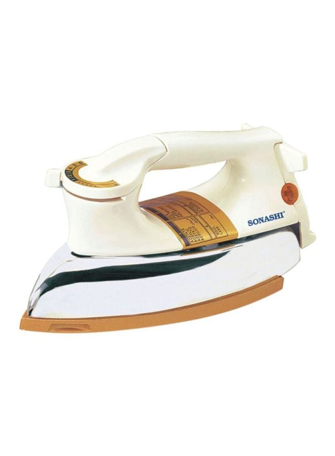 SONASHI Heavy Iron - Gold Ceramic Coated Soleplate | Overheat Safety Protection with Easy Temperature Settings | Heavy Iron Box Suitable for All Fabrics 1200 W SHI-6011 Off White/Gold - Image 1
