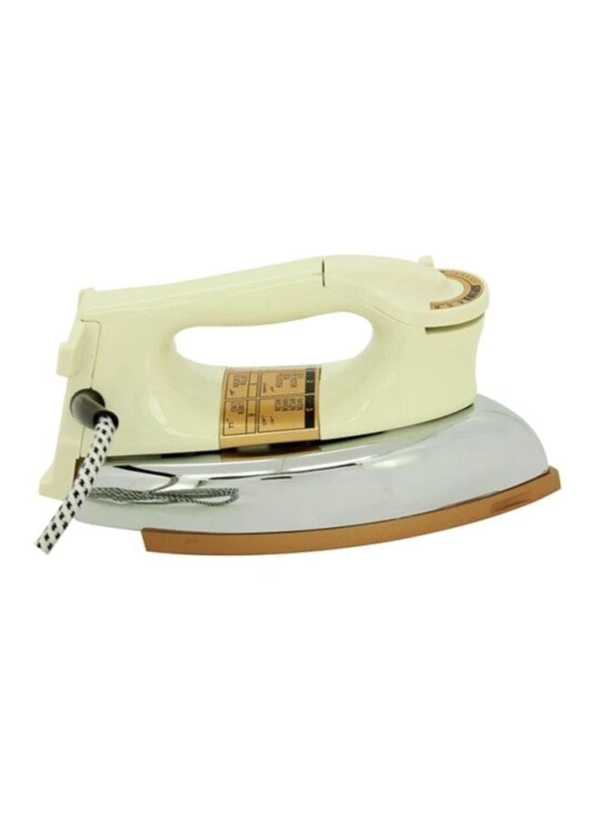 SONASHI Heavy Iron - Gold Ceramic Coated Soleplate | Overheat Safety Protection with Easy Temperature Settings | Heavy Iron Box Suitable for All Fabrics 1200 W SHI-6011 Off White/Gold - Image 4