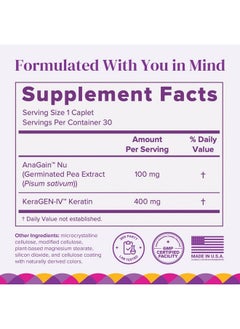 BariMelts Barimelts Hair Health+ for GLP-1 Users and Bariatric Patients - Hair Growth Supplement Helps Reduce Visible Hair Thinning - 30 Smooth-Coated Caplets (1-Month Supply)  - Image 5