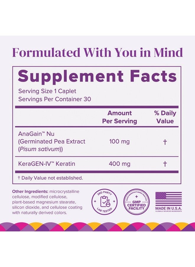 BariMelts Barimelts Hair Health+ for GLP-1 Users and Bariatric Patients - Hair Growth Supplement Helps Reduce Visible Hair Thinning - 30 Smooth-Coated Caplets (1-Month Supply) - Image 5