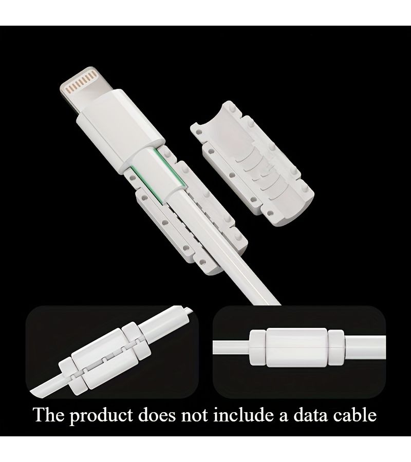 PVC Cable Protectors 8pcs Set Durable Charging Wire Guard for Phone USB Tablet Cords - Image 1