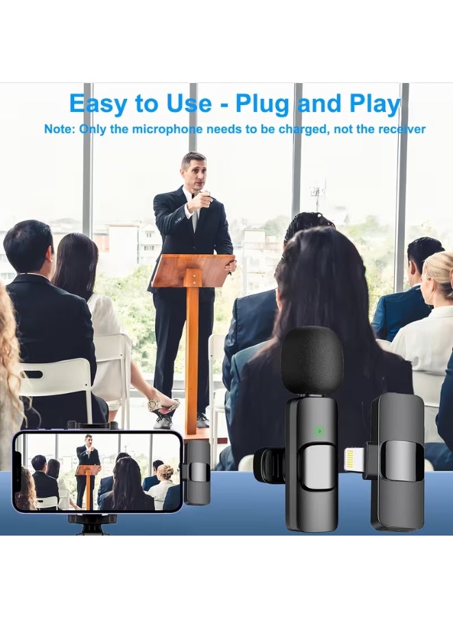 aeen Wireless Lavalier Microphone for iPhone, iPad & Android – Clip-On Cordless Microphone with Lightning & USB-C Receiver for Video Recording, Live Streaming & Interviews - Image 5