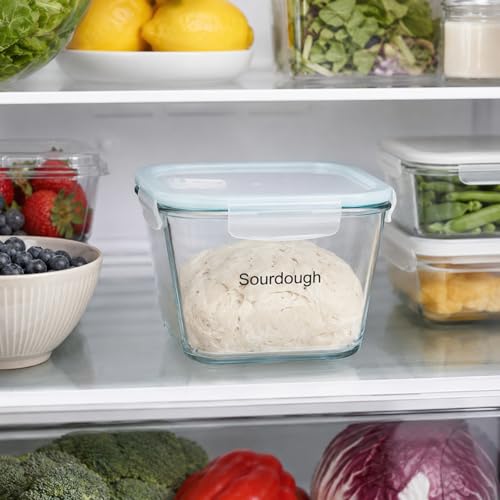 Mowhut 2 Liter Sourdough Starter Jar -Borosilicate Glass Sourdough Jar - Sour Dough Starter Jars for Sourdough with Lid - Large Clear Jars with Wide Mouth - Dishwasher Safe Clear - Image 5