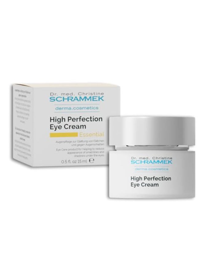 Schrammek High Perfection Eye Cream 05 fl oz Eye Care Product Reduces Lines Shadows Under the Eyes Caffeine Eye Cream Skin Care Dr Schrammek - Image 1