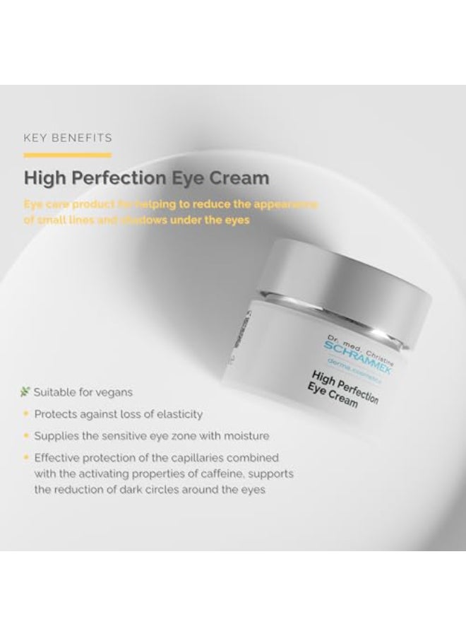 Schrammek High Perfection Eye Cream 05 fl oz Eye Care Product Reduces Lines Shadows Under the Eyes Caffeine Eye Cream Skin Care Dr Schrammek - Image 4