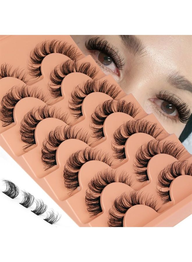 Eefofnn Natural Cluster Lashes D Curl Eyelash Extensions Wispy Individual Lashes Strips False Eyelashes DIY Lash Extensions Multipack by Eefofnn - Image 1