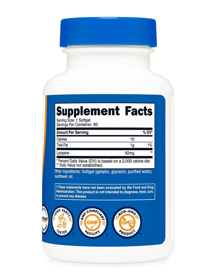 Nutricost Lycopene Softgels 50mg 60 softgels - Image 4