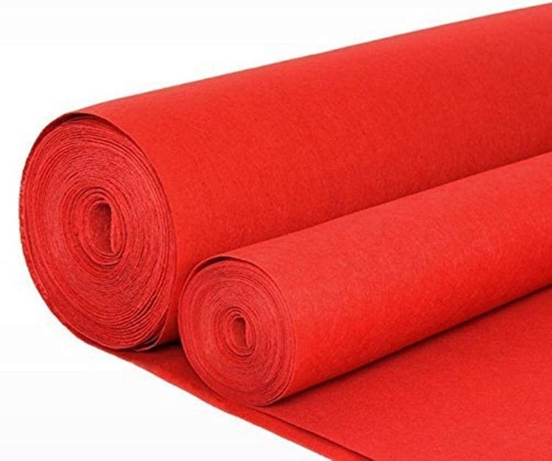 HUAHOO Red Aisle Runners Wedding Accessories Aisle Runner Carpet Rugs for Step and Repeat Display, Ceremony Parties and Events Indoor or Outdoor Decoration 24 Inch Wide x 30 feet Long - Image 3