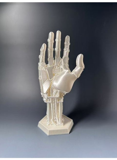 Cyberpunk Manipulator Handle Bracket 2077 Johnny Silver Hand Surrounding XBOX PS4/5 Handle Round Bottom Ornaments-Color:White-Specifications:Right Hand Round Bottom