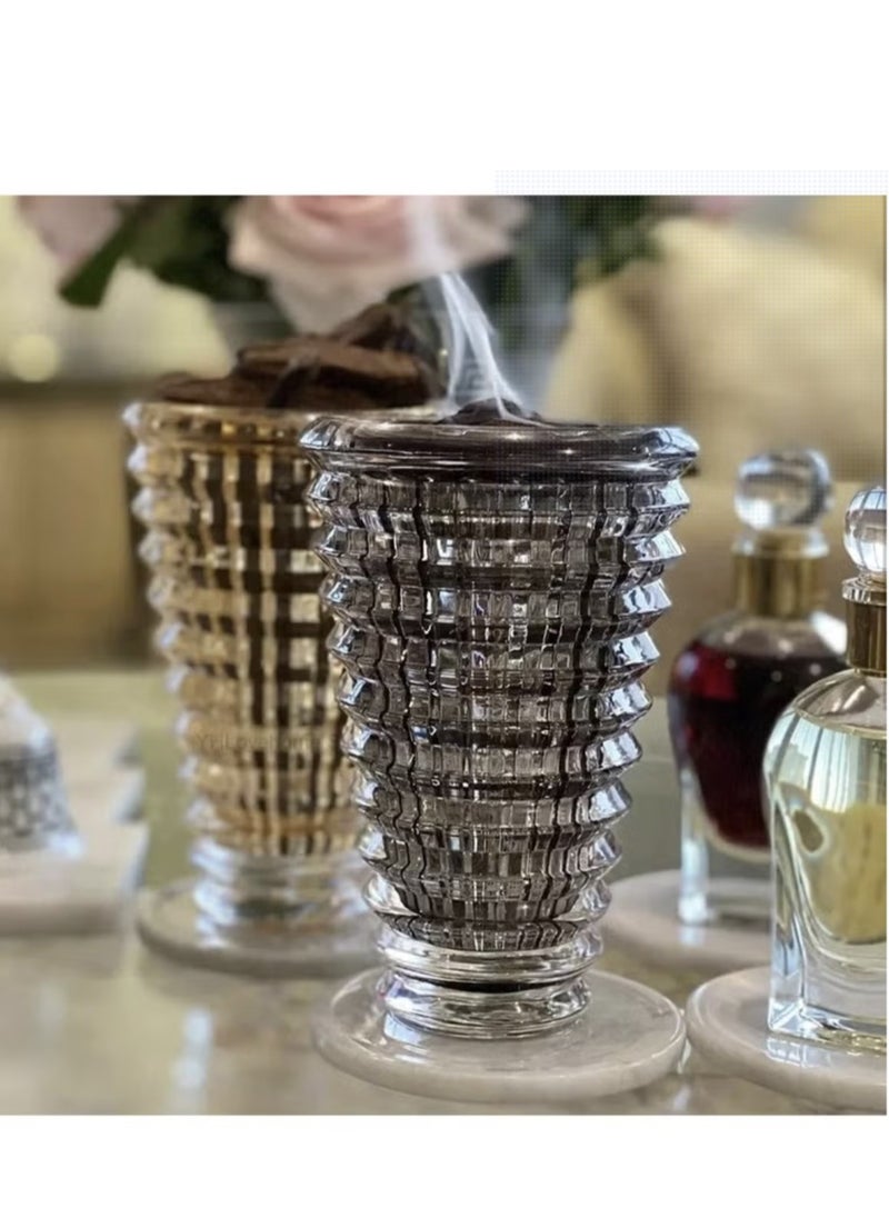 ماركة غير محددة - مجموعة من 2 بخور مدخان مع مبخرة من الكريستال - Image 1