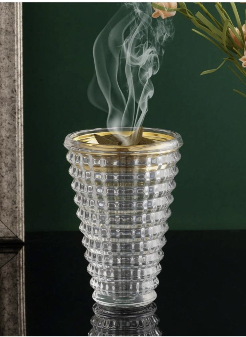 ماركة غير محددة - مجموعة من 2 بخور مدخان مع مبخرة من الكريستال - Image 1