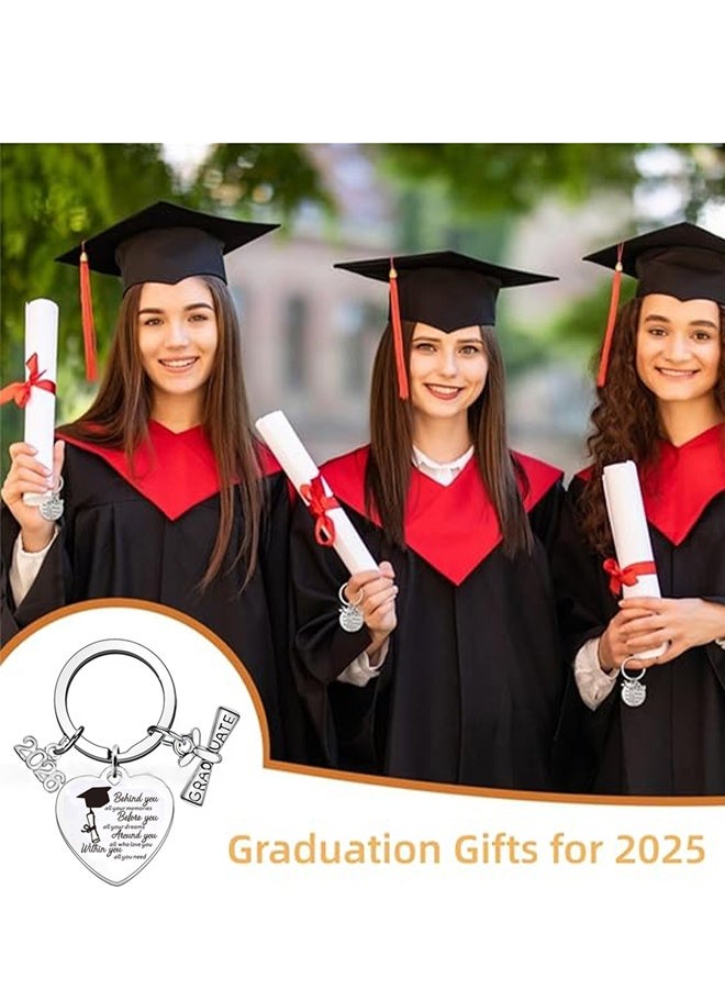 2Pcs Graduation Keychain Unique Class of 2026 Key Chains Stainless Steel Keyring Funny Grad Student Gifts from Teacher - Image 3